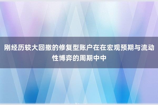 刚经历较大回撤的修复型账户在在宏观预期与流动性博弈的周期中中