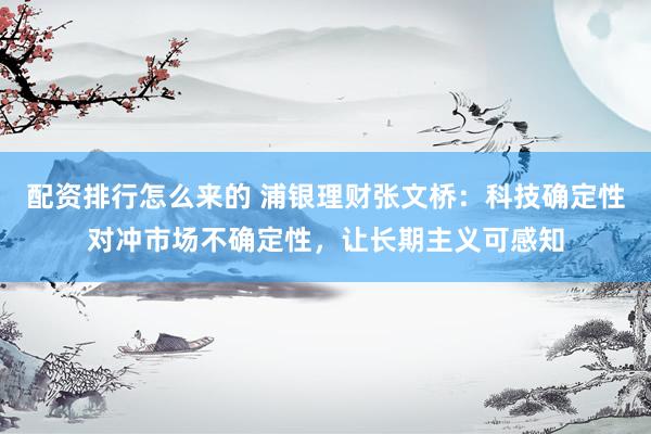 配资排行怎么来的 浦银理财张文桥：科技确定性对冲市场不确定性，让长期主义可感知