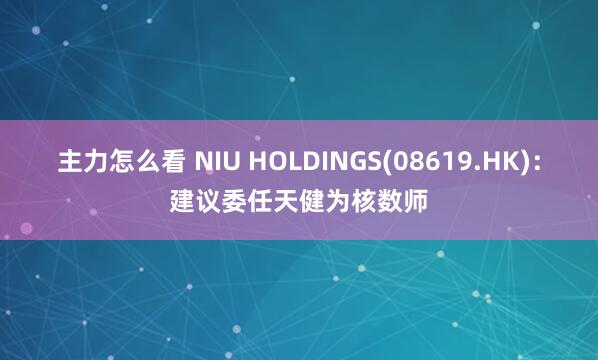 主力怎么看 NIU HOLDINGS(08619.HK)：建议委任天健为核数师